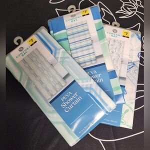 Comfort Bay Set of 3 PEVA Shower Curtains